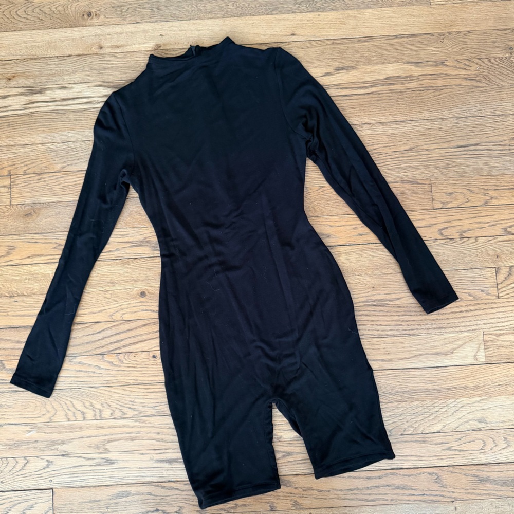 Naked Wardrobe Mock Neck Stretch Onesie